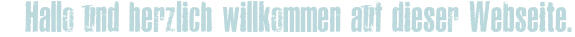 Hallo und herzlich willkommen auf dieser Webseite.